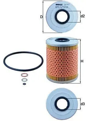 MAHLE OX187D Yağ Filtresi 11427833769 resmi