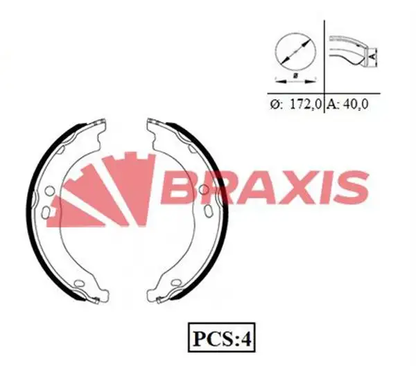 BRAXIS AC0078 El Fren Balatası 77364023 resmi