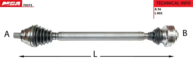 MGA 70373 Ön Aks (Sağ) 2K0407272E resmi
