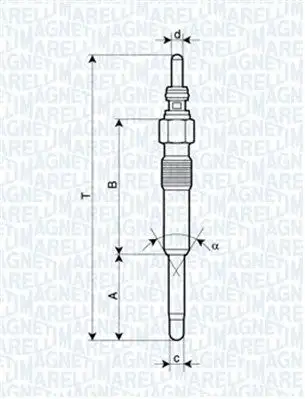 MAGNETI MARELLI 060900140606 Kızdırma Bujisi resmi
