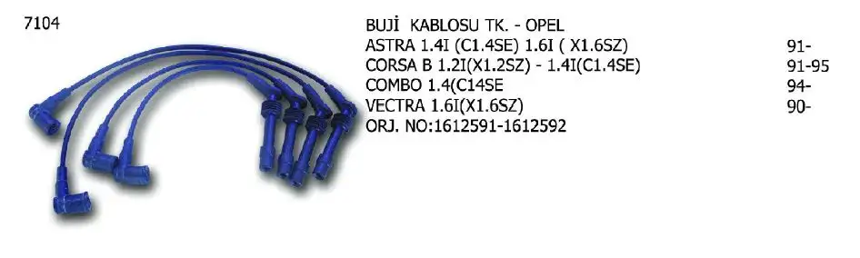 ÜNÜVAR 7104 Buji Kablosu resmi