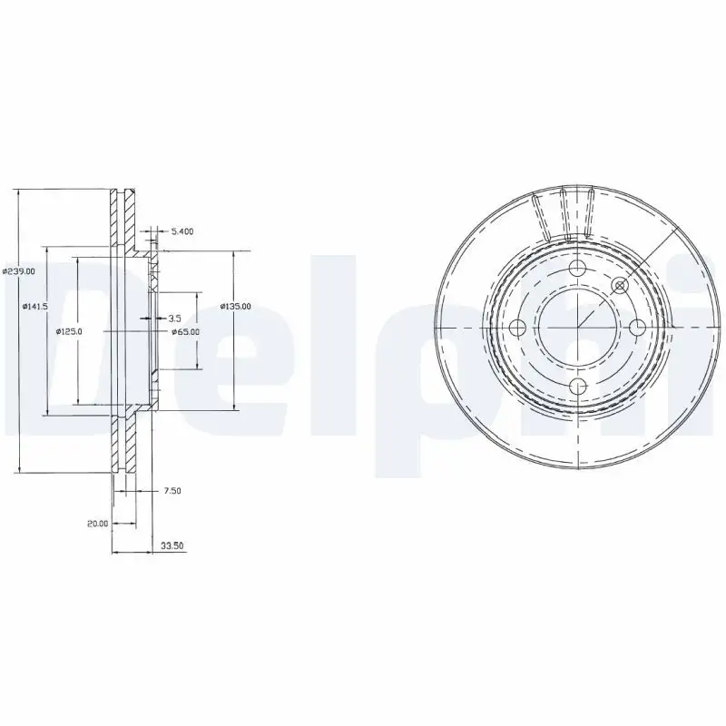 DELPHI BG2109 Ön Fren Diski resmi