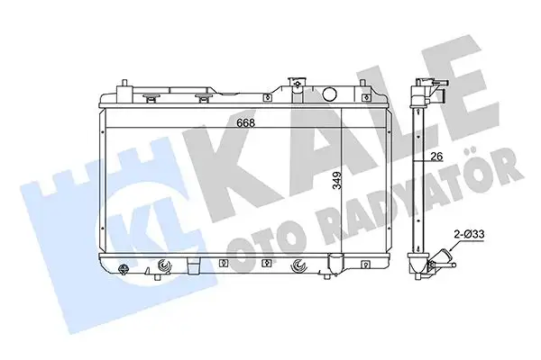 KALE 353895 Radyatör 19010P3F902 resmi