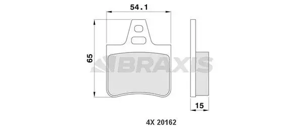 BRAXIS AA0164 Arka Fren Balatası resmi