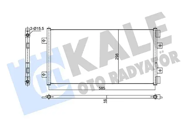 KALE 353195 Klima Radyatörü 46799862 resmi