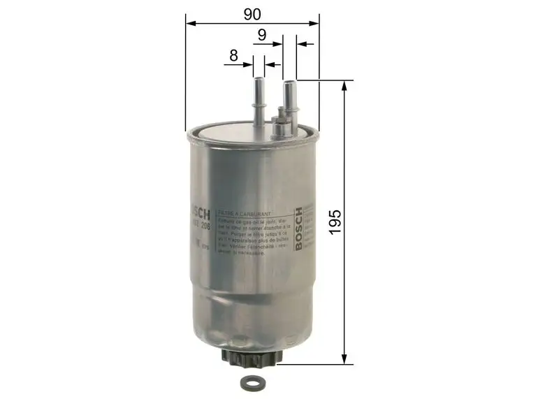 BOSCH F026402206 Yakıt Filtresi resmi