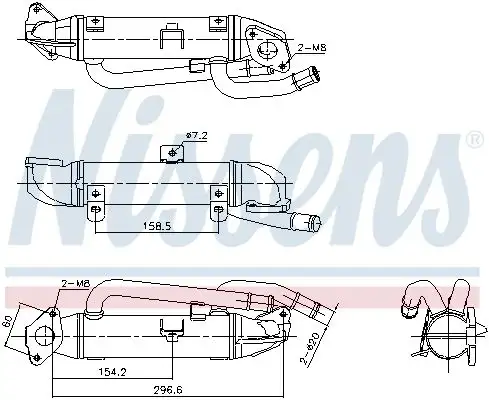 NISSENS 989414 EGR Soğutucusu 038131513S resmi