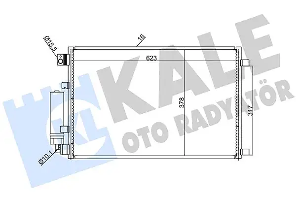 KALE 388600 Klima Radyatörü 92100JD20A resmi