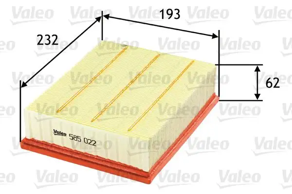 VALEO 585022 Hava Filtresi resmi