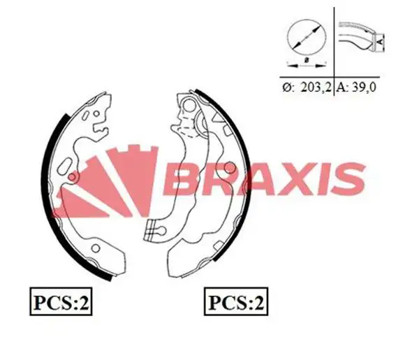 BRAXIS AC0044 Arka Fren Balatası resmi