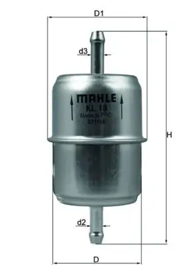 MAHLE KL18OF Yakıt Filtresi A0024770001 resmi
