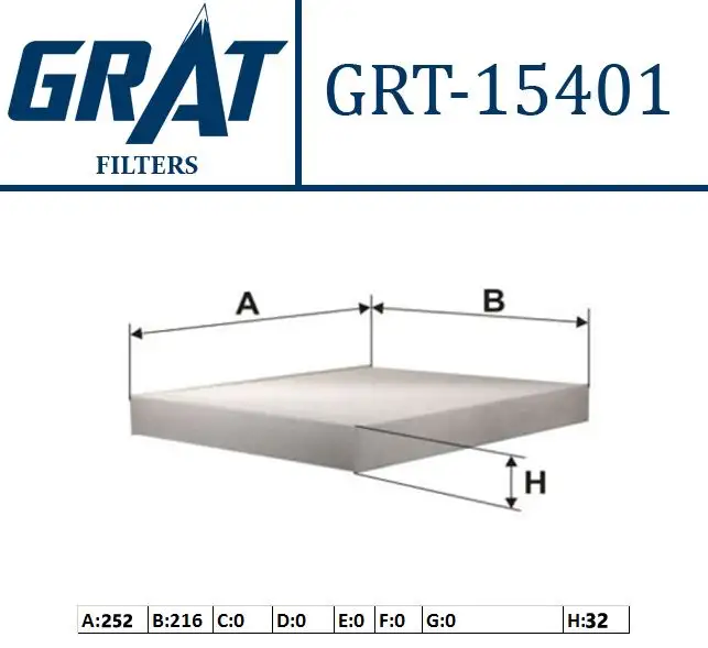 GRAT 15401 Polen Filtresi 6Q0820367 resmi