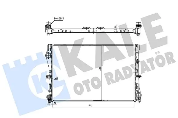 KALE 362250 Radyatör A0995007303 resmi