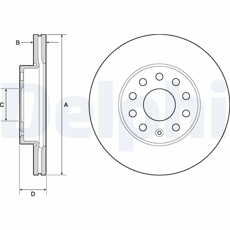 DELPHI BG4701C Ön Fren Diski resmi