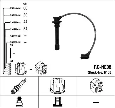 NGK 9405 (RCNE08) Buji Kablosu resmi