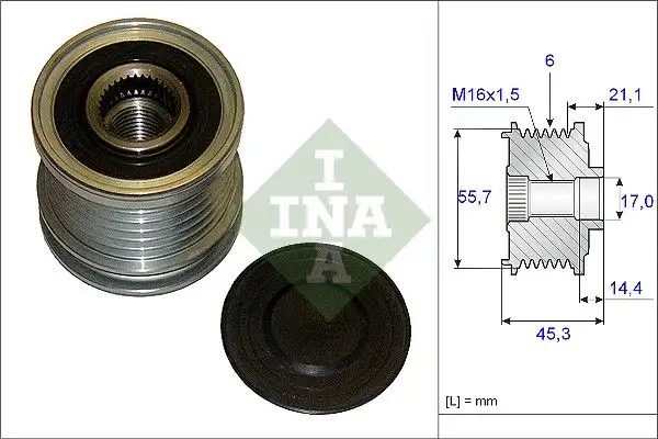 INA 535003610 Alternatör Kasnağı resmi