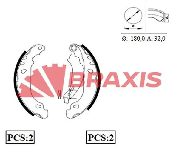 BRAXIS AC0052 Arka Fren Balatası 4241N1 resmi