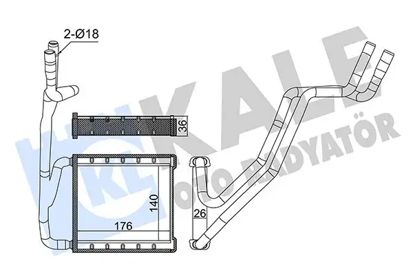 KALE 357330 Kalorifer Radyatörü H1B118B539AA resmi