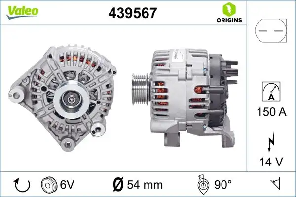 VALEO 439567 Şarj Dinamosu 12317797661 resmi