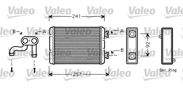 VALEO 812360 Kalorifer Radyatörü 64118373786 resmi