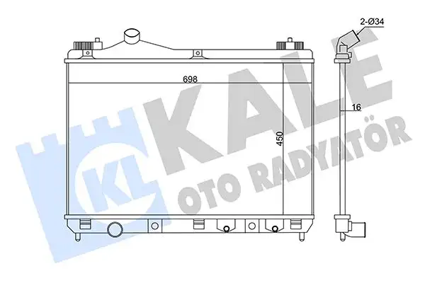 KALE 346040 Radyatör 1770067J00 resmi