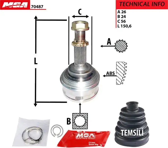 MGA 70487 Aks Kafası (Dış) 4341020540 resmi