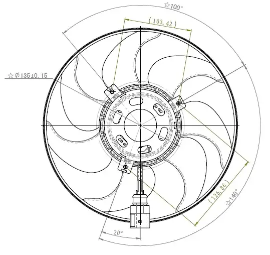 ORIS FVW601000 Fan Motoru 1K0959455DH resmi