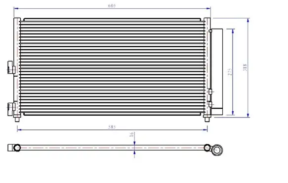 MOTORTEC TMP0396 Klima Radyatörü 51732993 resmi
