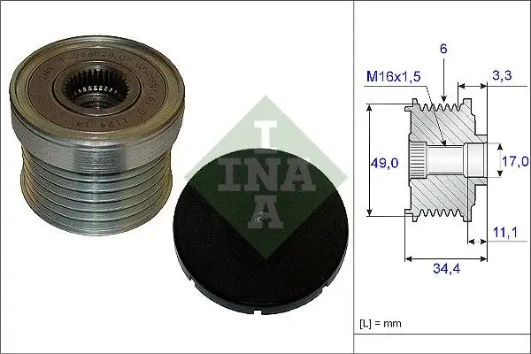 INA 535018310 Alternatör Kasnağı resmi