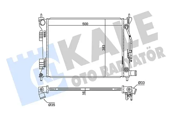 KALE 342280 Radyatör 253101R050 resmi