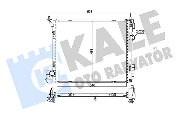 KALE 355525 Radyatör 214104BE0A resmi
