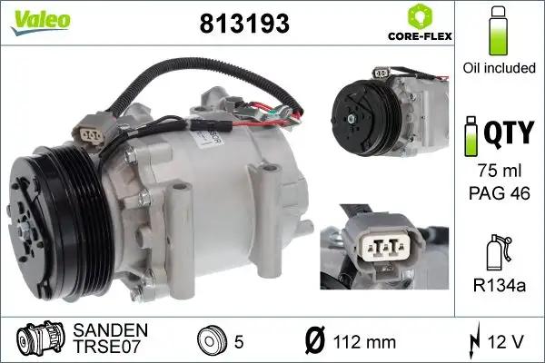 VALEO 813193 Klima Kompresörü 38810RMEA02 resmi