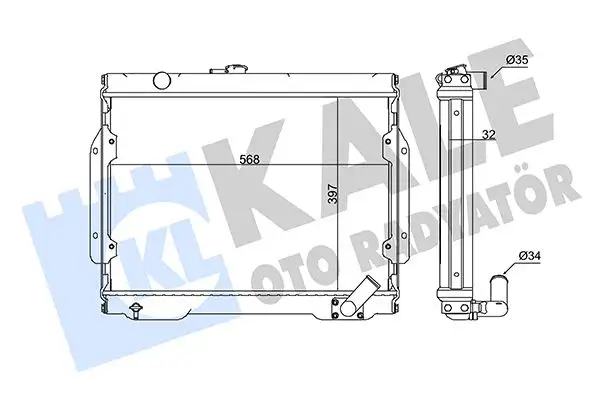 KALE 345985 Radyatör MB356390 resmi
