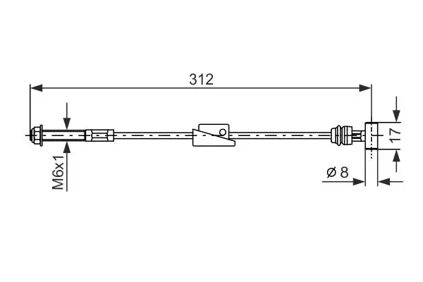BOSCH 1987477517 El Fren Halatı (Ön) resmi