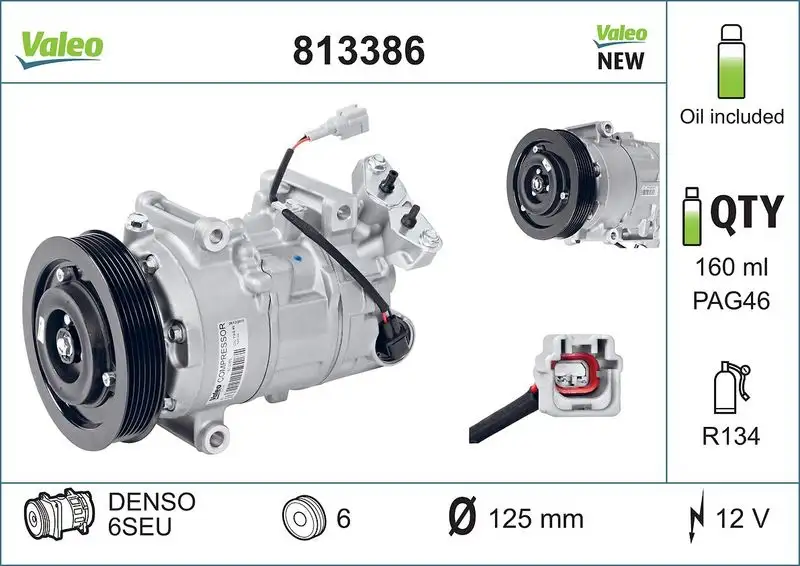 VALEO 813386 Klima Kompresörü 8200939386 resmi