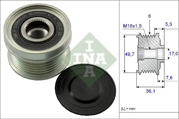 INA 535013410 Alternatör Kasnağı resmi