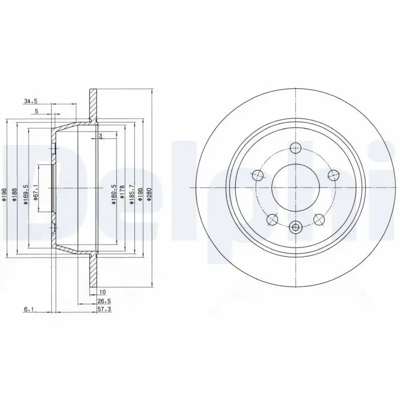 DELPHI BG3241 Arka Fren Diski A6384230112 resmi