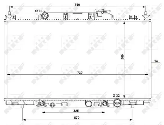 NRF 53574 Radyatör 19010PNLG51 resmi