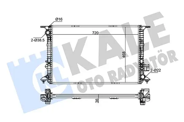 KALE 345855 Radyatör 4H0121251C resmi