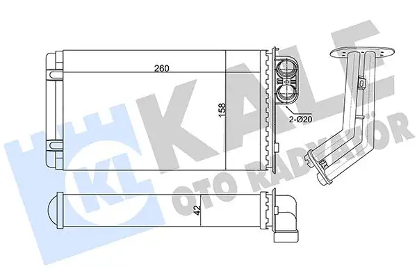 KALE 346425 Kalorifer Radyatörü 7701039481 resmi