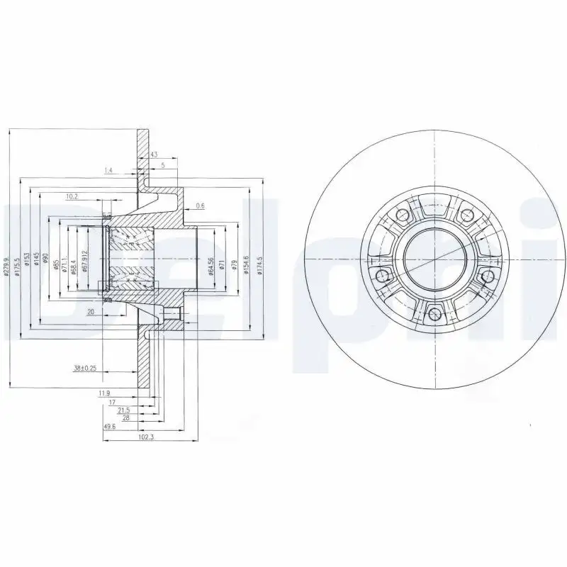 DELPHI BG9031RS Arka Fren Diski resmi