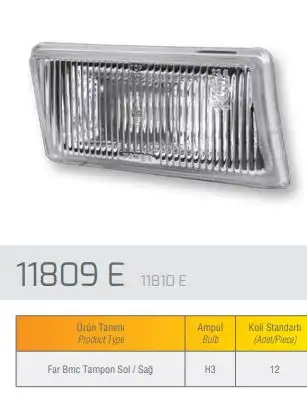 FARBA 11809E Sis Farı (Sol) resmi