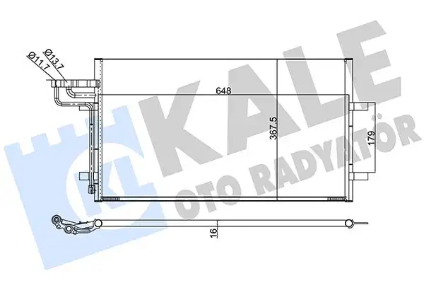KALE 386100 Klima Radyatörü resmi