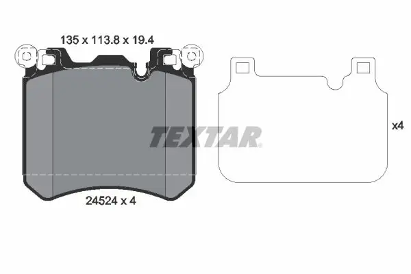 TEXTAR 2452401 Ön Fren Balatası resmi