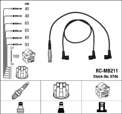 NGK 0746 (RCMB211) Buji Kablosu resmi