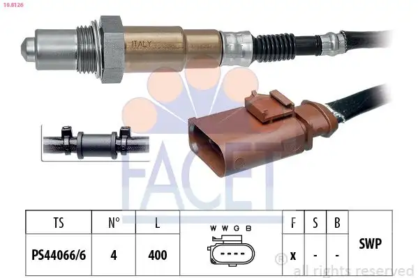 FACET 10.8126 Oksijen Sensörü 03C906262T resmi