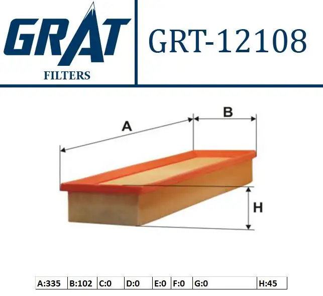 GRAT 12108 Hava Filtresi 1444VJ resmi
