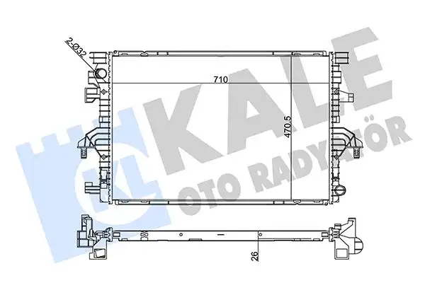 KALE 355905 Radyatör 7E0121253E resmi