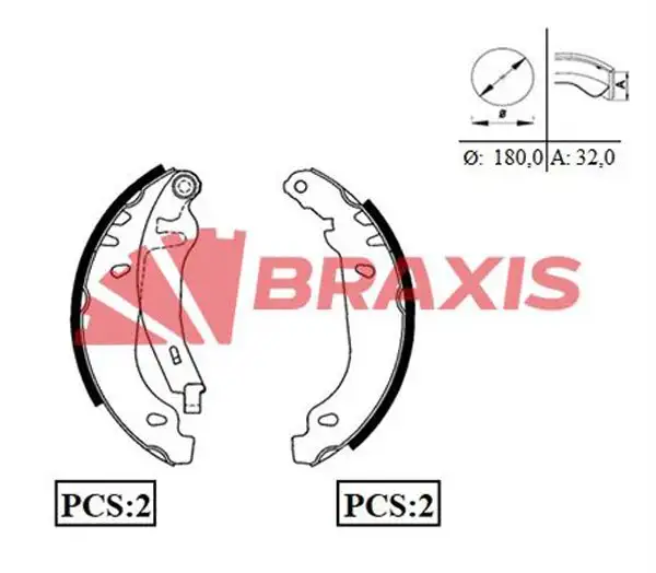 BRAXIS AC0012 Arka Fren Balatası 4241L4 resmi
