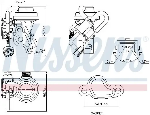 NISSENS 98344 EGR Valfi A1121400460 resmi